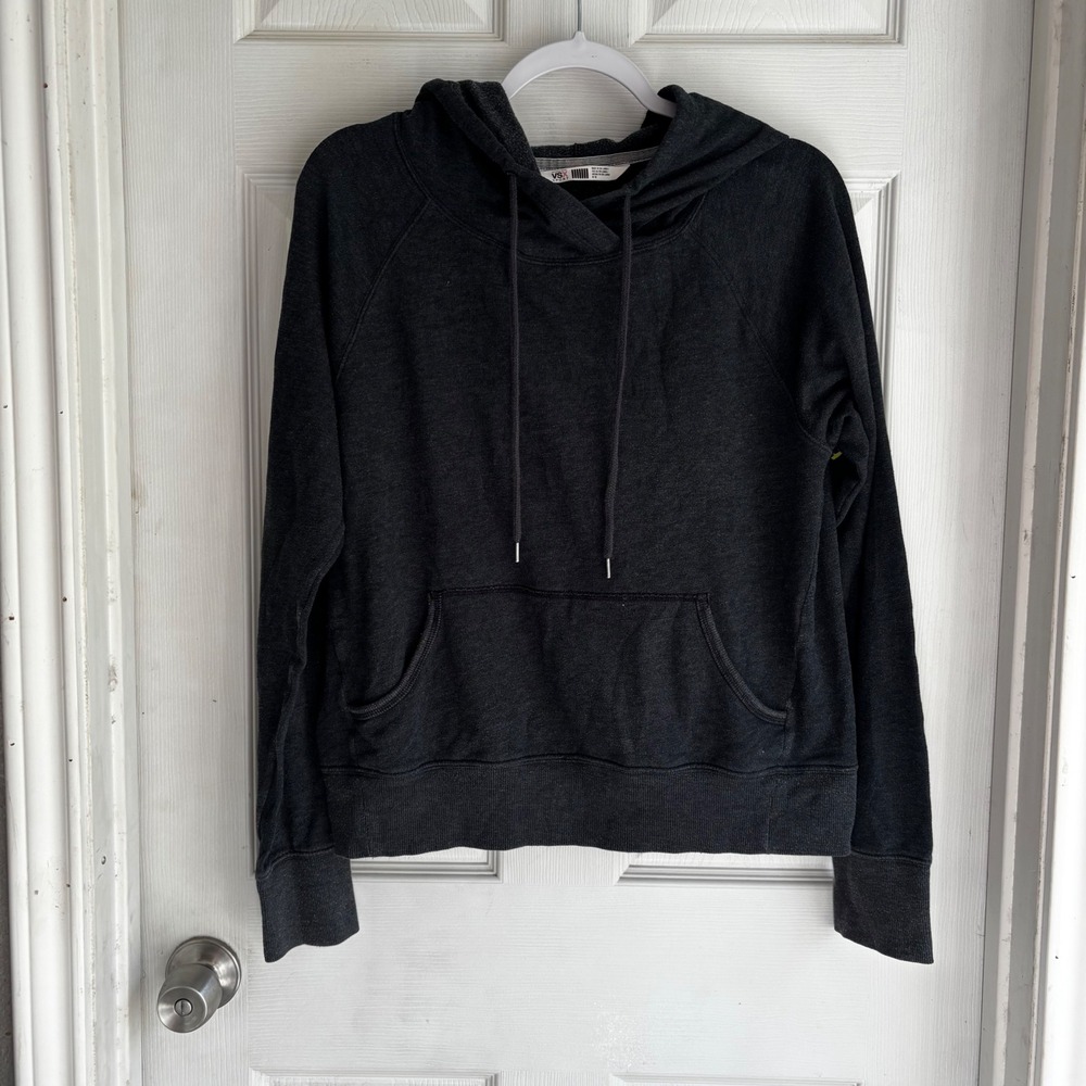 Victoria's Secret VSX Sport Charcoal Gray‎ Hoodie Sz M Y2K normcore